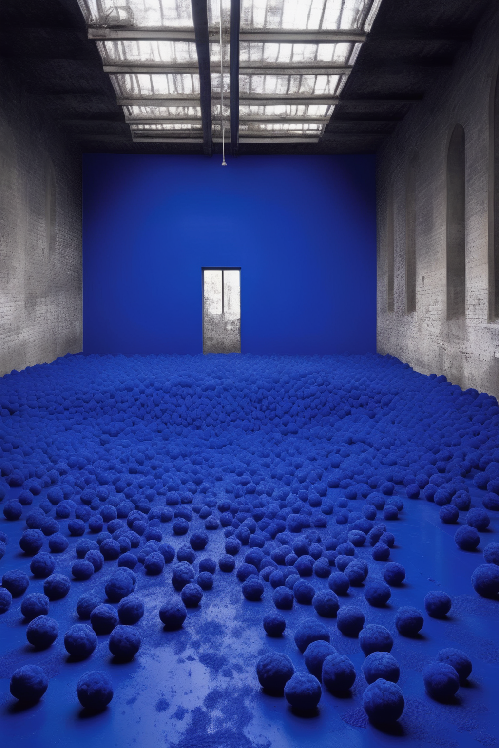 01302-3758231454-_lora_Yves Klein Style_1_Yves Klein Style - photo of roschach blue installation in berlin warehouse in style of yves klein.png